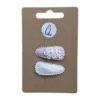 Ootje Kadootje Babyhaarclipjes - 2 Stuks - Pailletten Bloem Roze/Zilver
