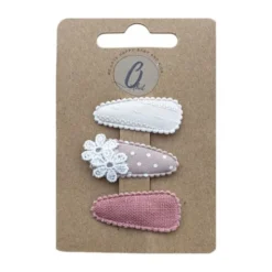 Ootje Kadootje Babyhaarclipjes - 3 Stuks - Wit/Nude/Pink