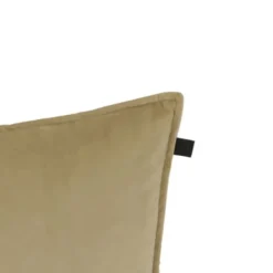 Overseas Middlestitch Kussen - 60 x 60 cm– Velours – Beige