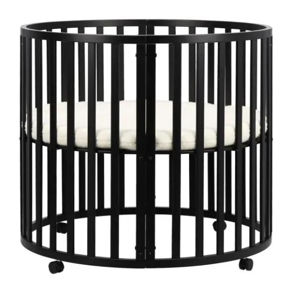 Puck Ronde Box - Zwart - Inclusief Matras