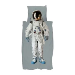 Snurk Dekbedovertrek - Astronaut - 140x200/220 cm - Grijs
