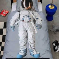 Snurk Dekbedovertrek - Astronaut - 140x200/220 cm - Grijs