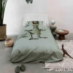 Snurk Dekbedovertrek - Dino Jurassic - 140x200/220 cm - Groen