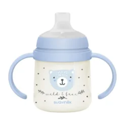 Suavinex Wild & Free Beker Met Handvaten - 150ml - 6Mnd+ - Blauw
