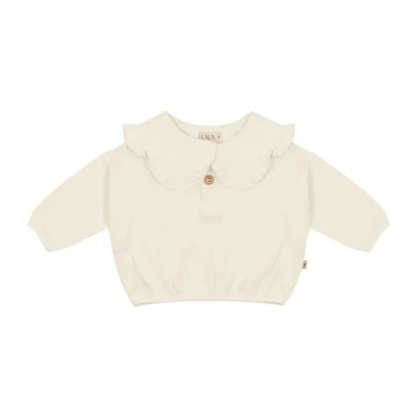 UAUA Bib Sweater - 3-6 Mnd - Crema