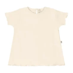 UAUA Ruffled T-Shirt Korte Mouwen - 3-6 Mnd - Crema