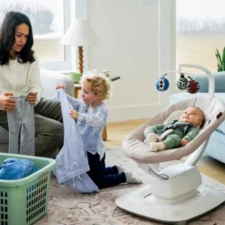 UPPAbaby Mamaroo Smart Babyswing - Charlie - Sand Mélange