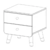 Vipack Billy Nachtkastje Satin White