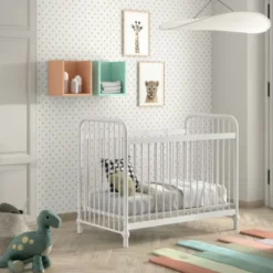 Vipack Bronxx Babybed - 60 x 120 cm - Mat Wit