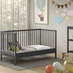 Vipack Dino Babybed - 70 x 140 cm - Antraciet