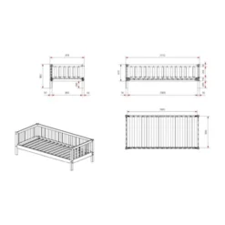 Vipack Kajuitbed - Fritz - 90 x 200 cm - Milky Pine