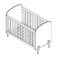Vipack Kiddy Babybed Wit 60 x 120 cm