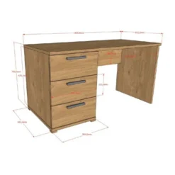 Vipack Sam Bureau - Eik