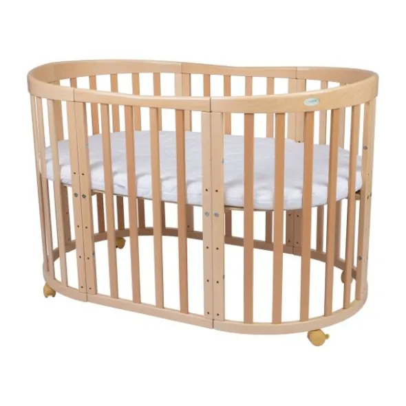 Waldin Oval Combibed 7‑in‑1 - Natural inclusief matras