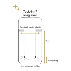 Witlof For Kids Ruffle Tuck-Inn Wieglaken - 40 x 80 cm - Wit