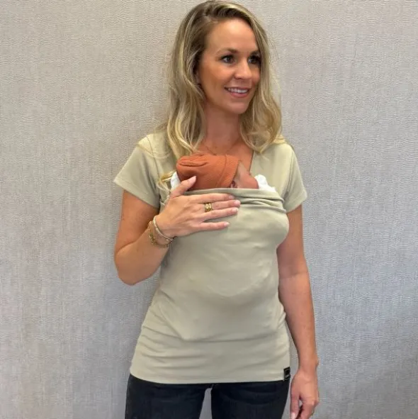 Womboo Buidelshirt Vrouw - Taupe - Maat L