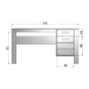 Woood Bureau Dennis Steel Grey