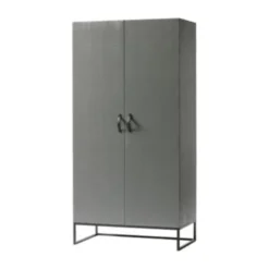 Woood Morris Kast 2-Deurs Grenen Leem